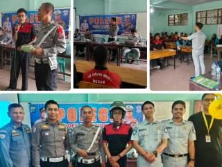 Sat Lantas Polres Pelabuhan Belawan Rutin Lakukan Sosialisasi Tertib Lalu Lintas